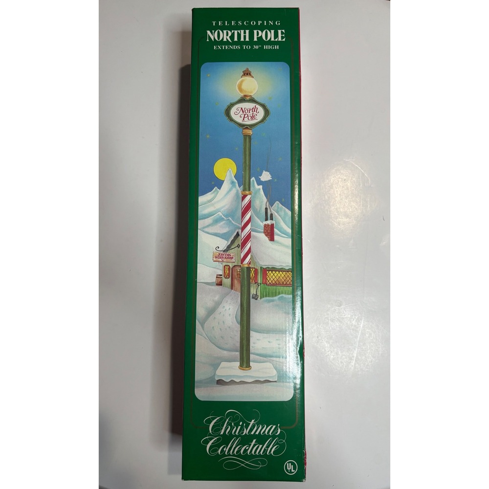 National Rennoc Christmas North Pole Telescoping Lighted Collectible 30"